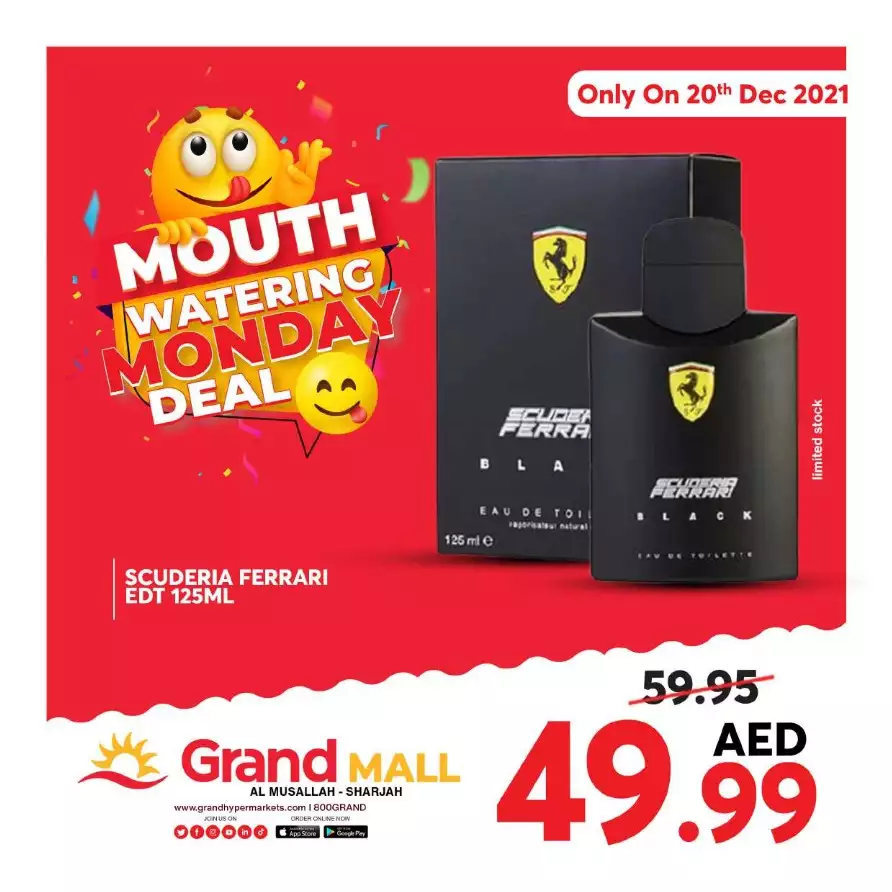 Mouth Watering Monday Deal 20 Dec - Grand Mall Sharjah