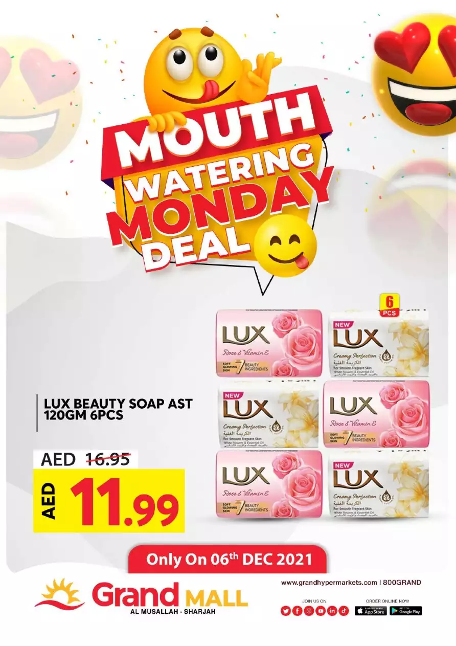 Mouth Watering Monday Deal 6 Dec - Grand Mall Sharjah