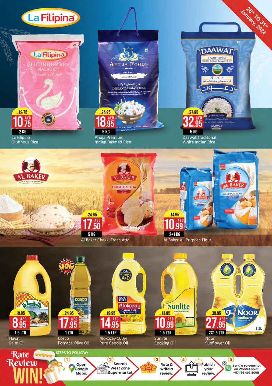 West Zone UAE Promotions January 26, 2024